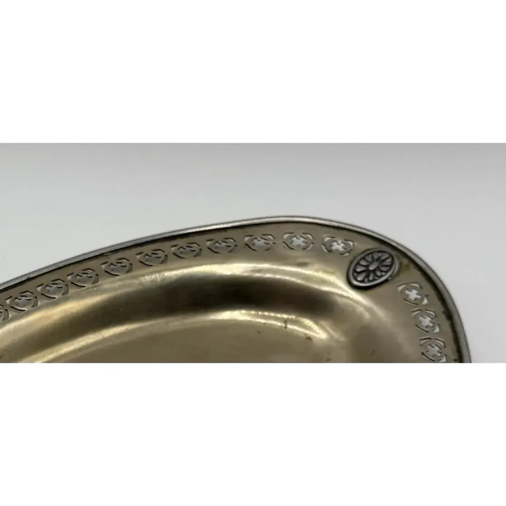 Vintage Sheffield EPNS Pierced Silverplate Oval Tray 13” Made In USA